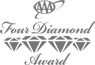 The image features the "AAA Four Diamond Award" logo with stylized text and diamond shapes in a decorative arrangement.